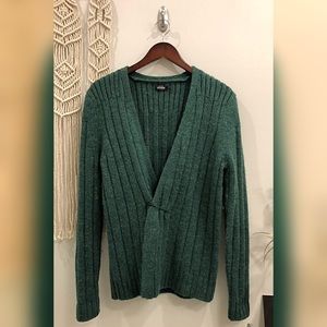 KATE SPADE SATURDAY || Green Wool Cardigan